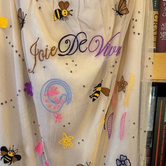 Anthropologie Sheer Maxi Skirt with Embroidery - Multicolor - Picture 4 of 13